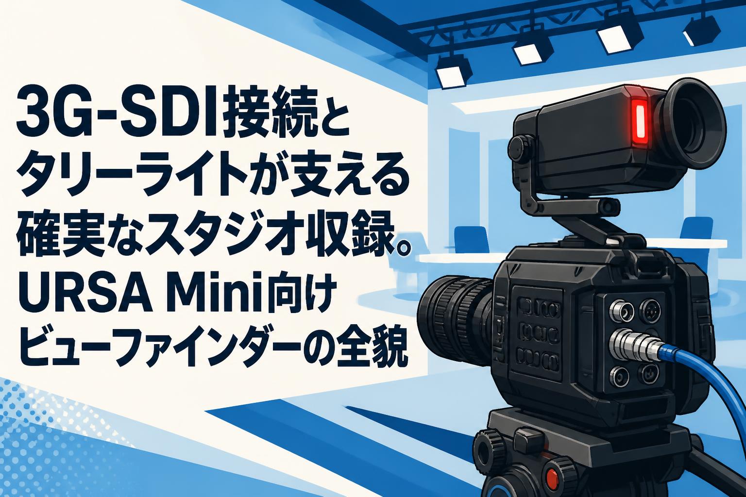 3G-SDI接続とタリーライトが支える確実なスタジオ収録。URSA Mini向けビューファインダーの全貌