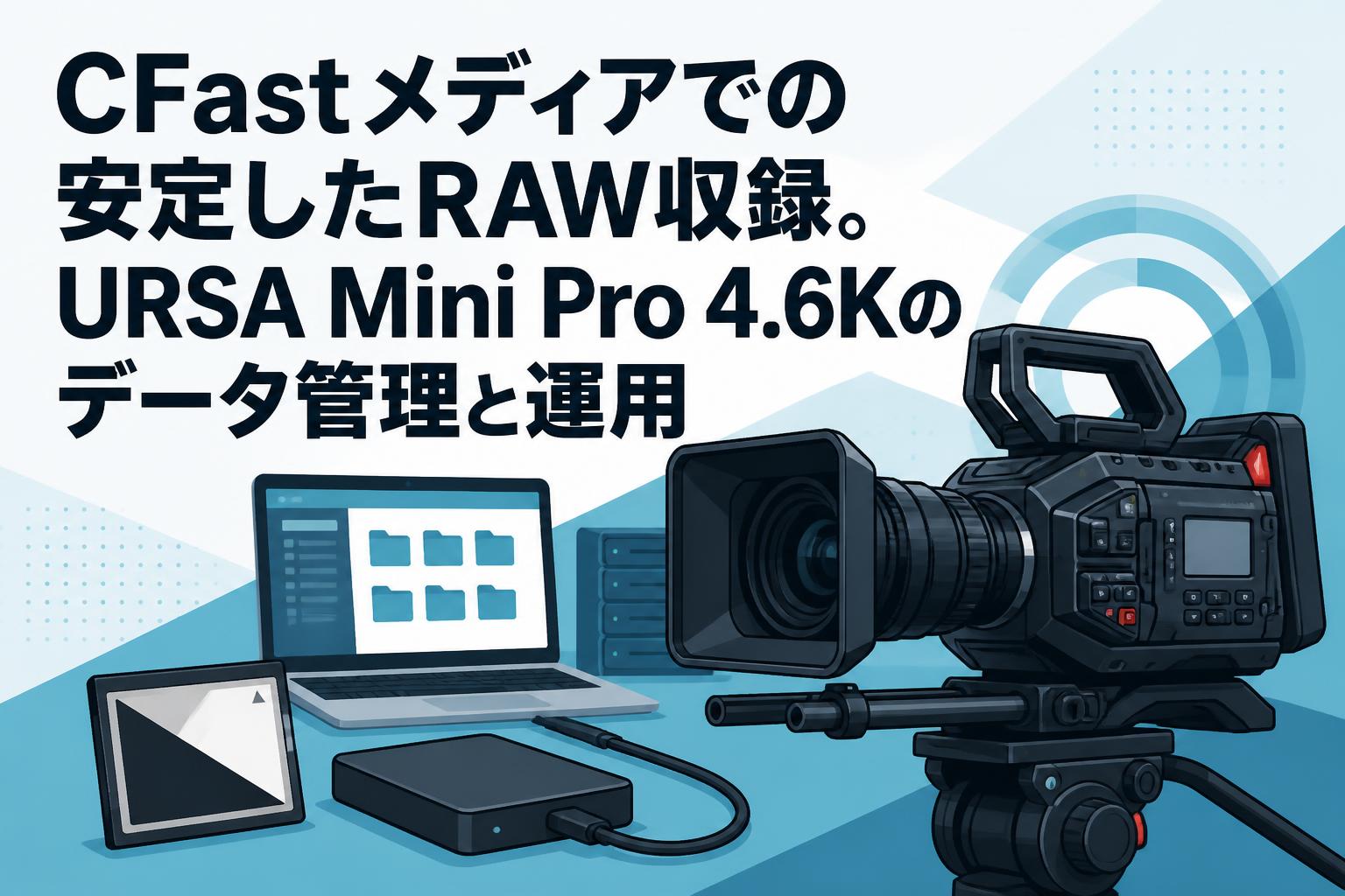 CFastメディアでの安定したRAW収録。URSA Mini Pro 4.6Kのデータ管理と運用