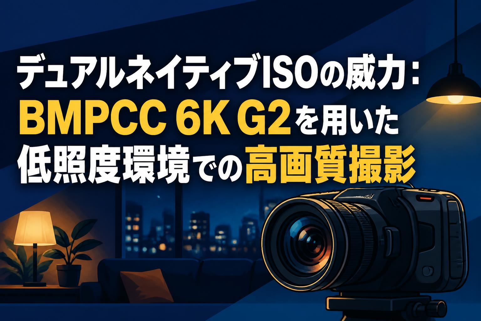 デュアルネイティブISOの威力：BMPCC 6K G2を用いた低照度環境での高画質撮影