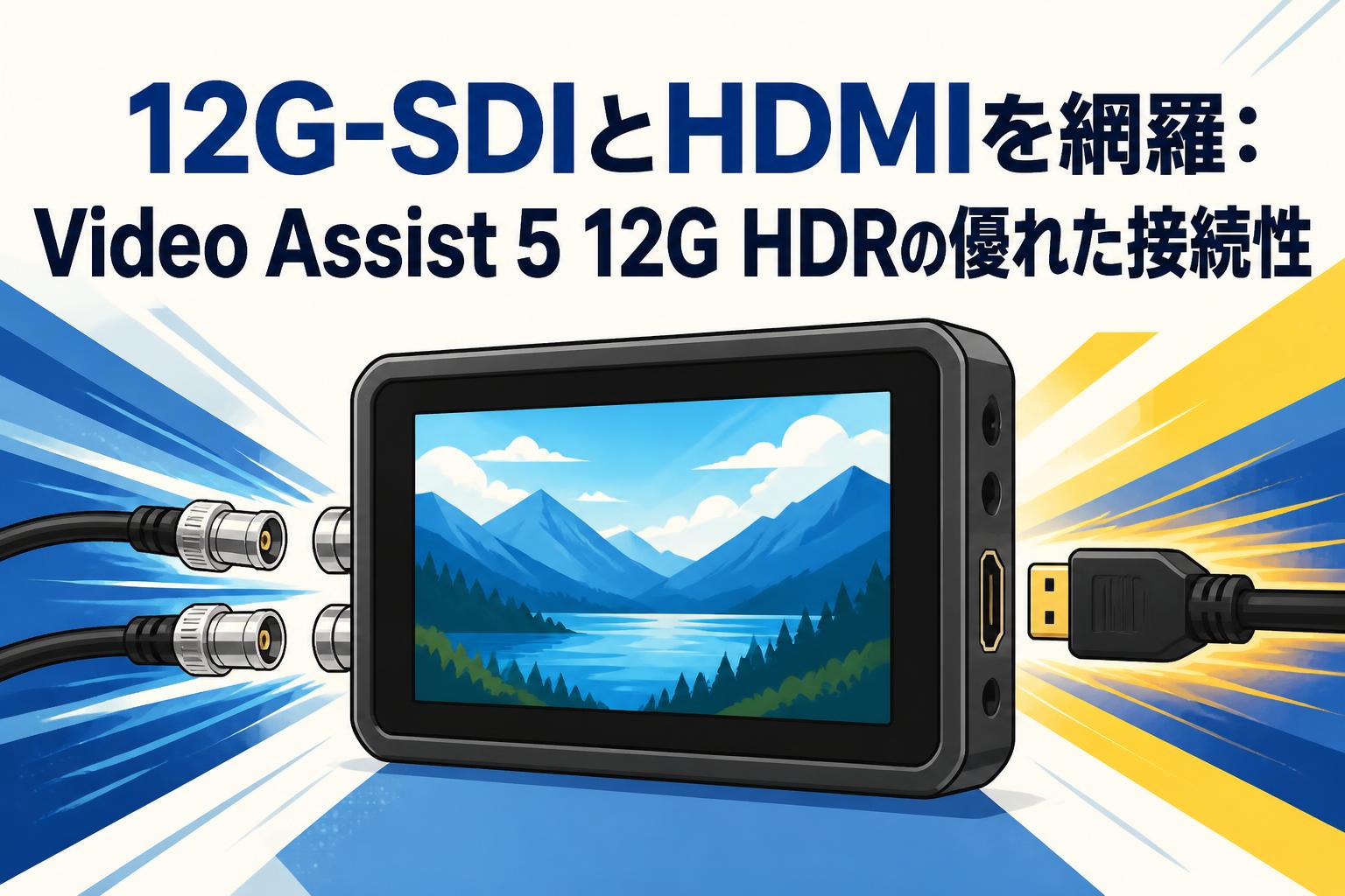 12G-SDIとHDMIを網羅：Video Assist 5 12G HDRの優れた接続性