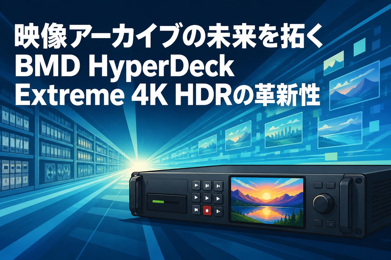 映像アーカイブの未来を拓くBMD HyperDeck Extreme 4K HDRの革新性