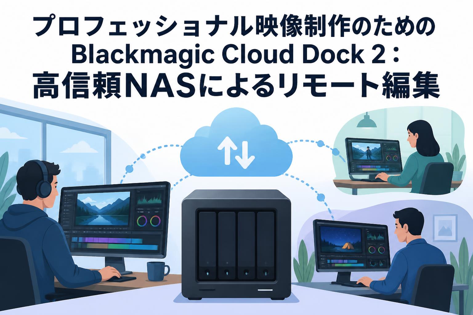 プロフェッショナル映像制作のためのBlackmagic Cloud Dock 2：高信頼NASによるリモート編集