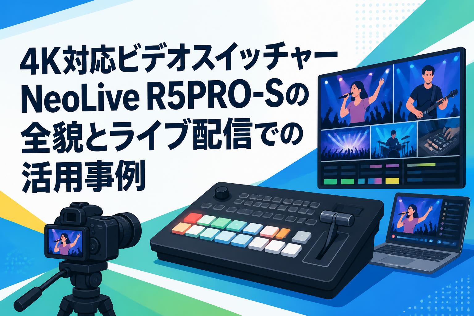 4K対応ビデオスイッチャーNeoLive R5PRO-Sの全貌とライブ配信での活用事例