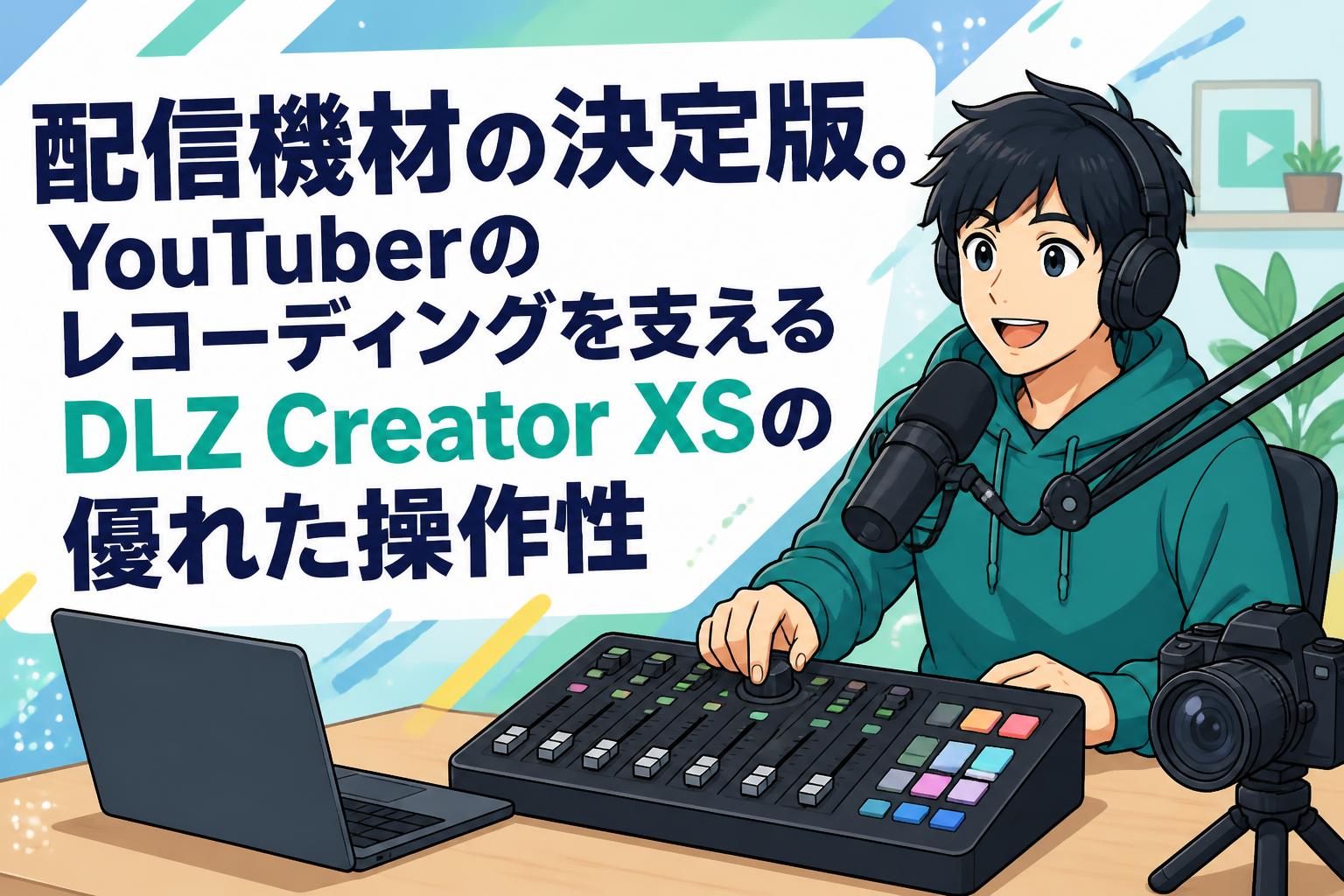 配信機材の決定版。YouTuberのレコーディングを支えるDLZ Creator XSの優れた操作性