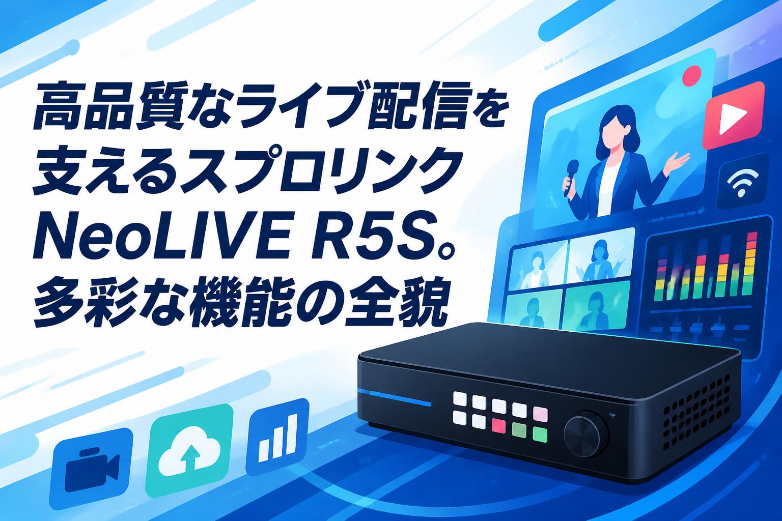 高品質なライブ配信を支えるスプロリンクNeoLIVE R5S。多彩な機能の全貌
