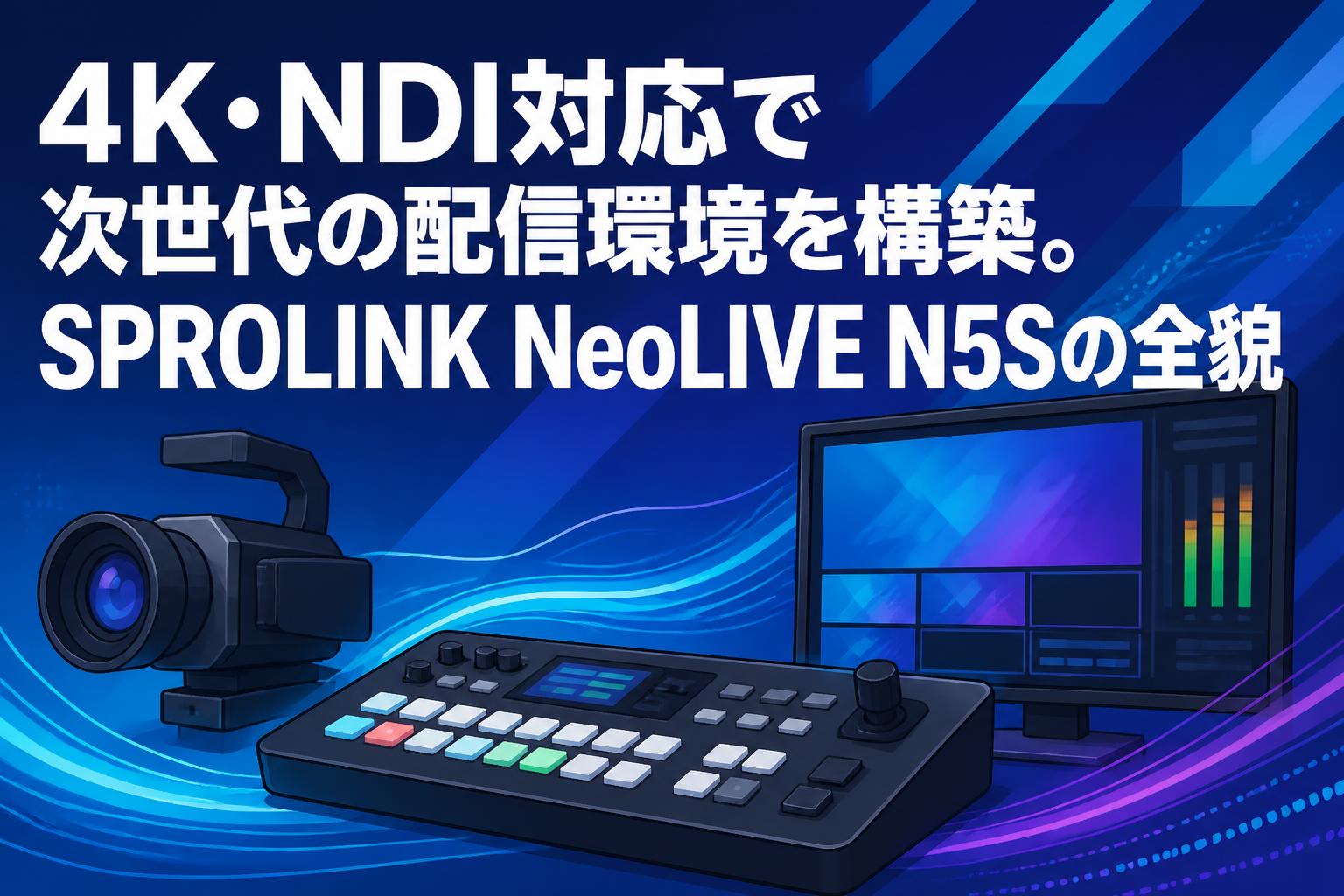 4K・NDI対応で次世代の配信環境を構築。SPROLINK NeoLIVE N5Sの全貌