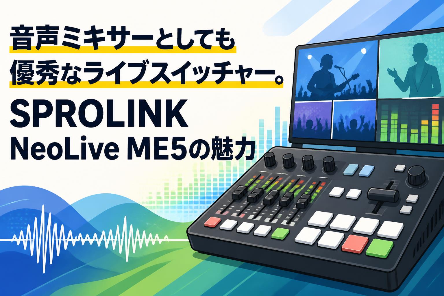 音声ミキサーとしても優秀なライブスイッチャー。SPROLINK NeoLive ME5の魅力