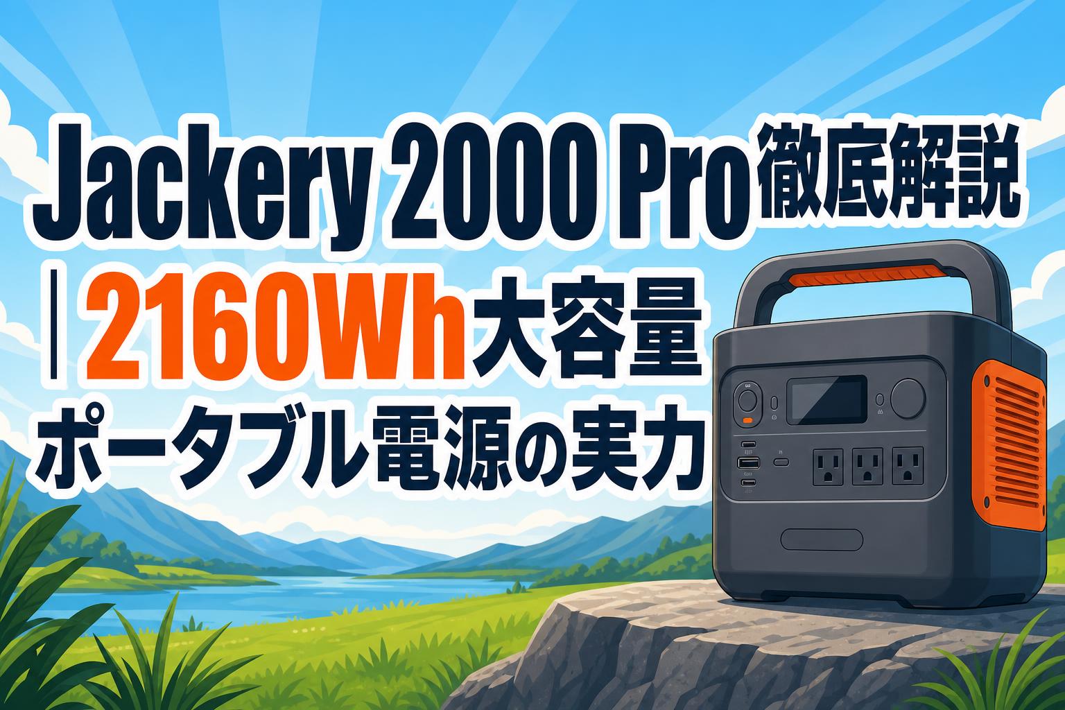Jackery 2000 Pro徹底解説｜2160Wh大容量ポータブル電源の実力