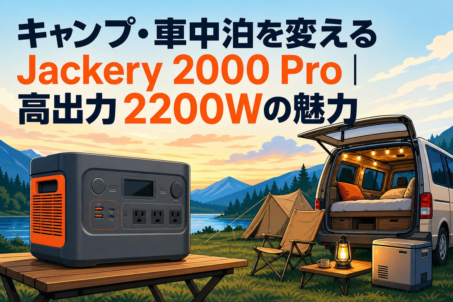 キャンプ・車中泊を変えるJackery 2000 Pro｜高出力2200Wの魅力