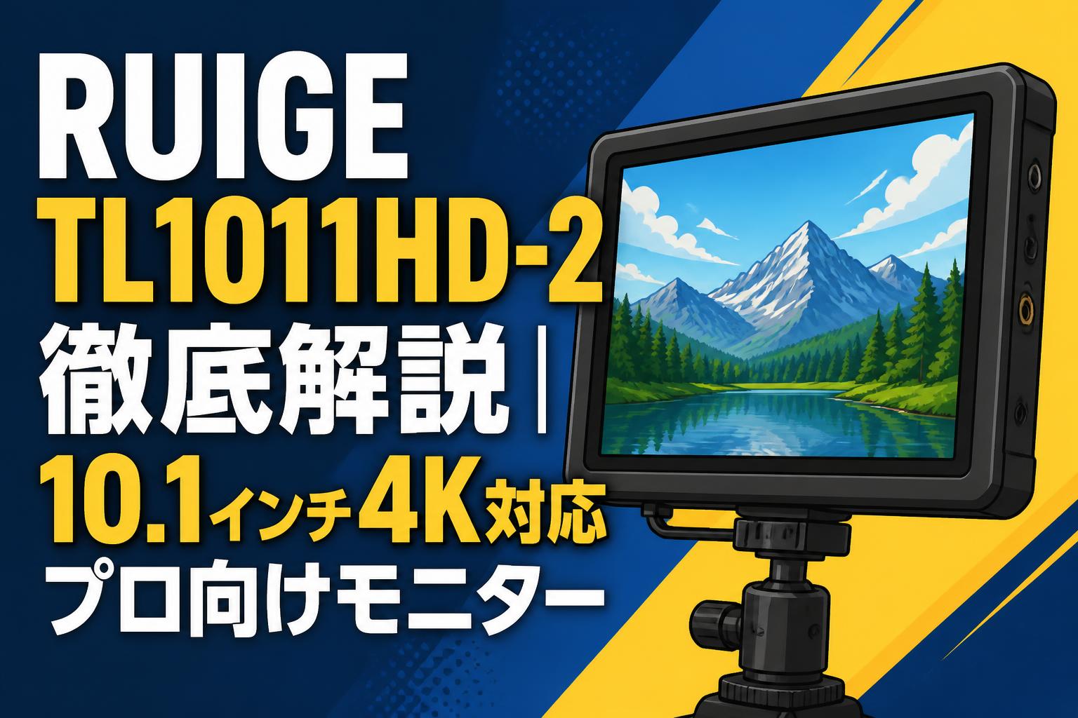 RUIGE TL1011HD-2徹底解説|10.1インチ4K対応プロ向けモニター