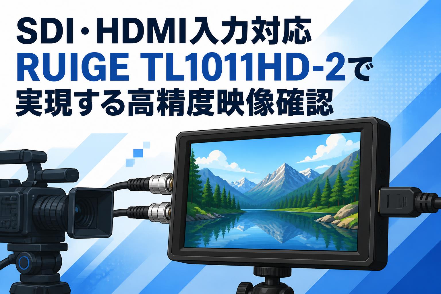 SDI・HDMI入力対応 RUIGE TL1011HD-2で実現する高精度映像確認