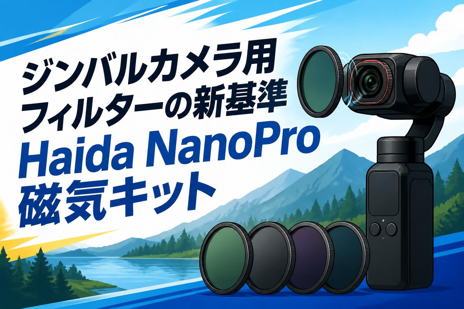 ジンバルカメラ用フィルターの新基準 Haida NanoPro磁気キット