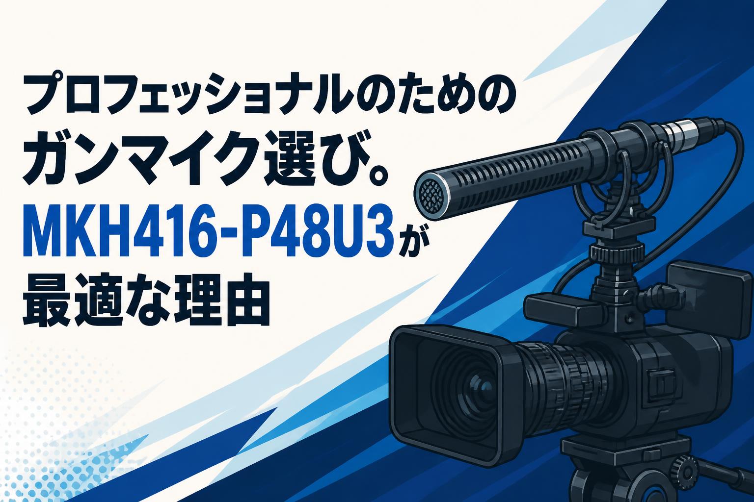 プロフェッショナルのためのガンマイク選び。MKH416-P48U3が最適な理由
