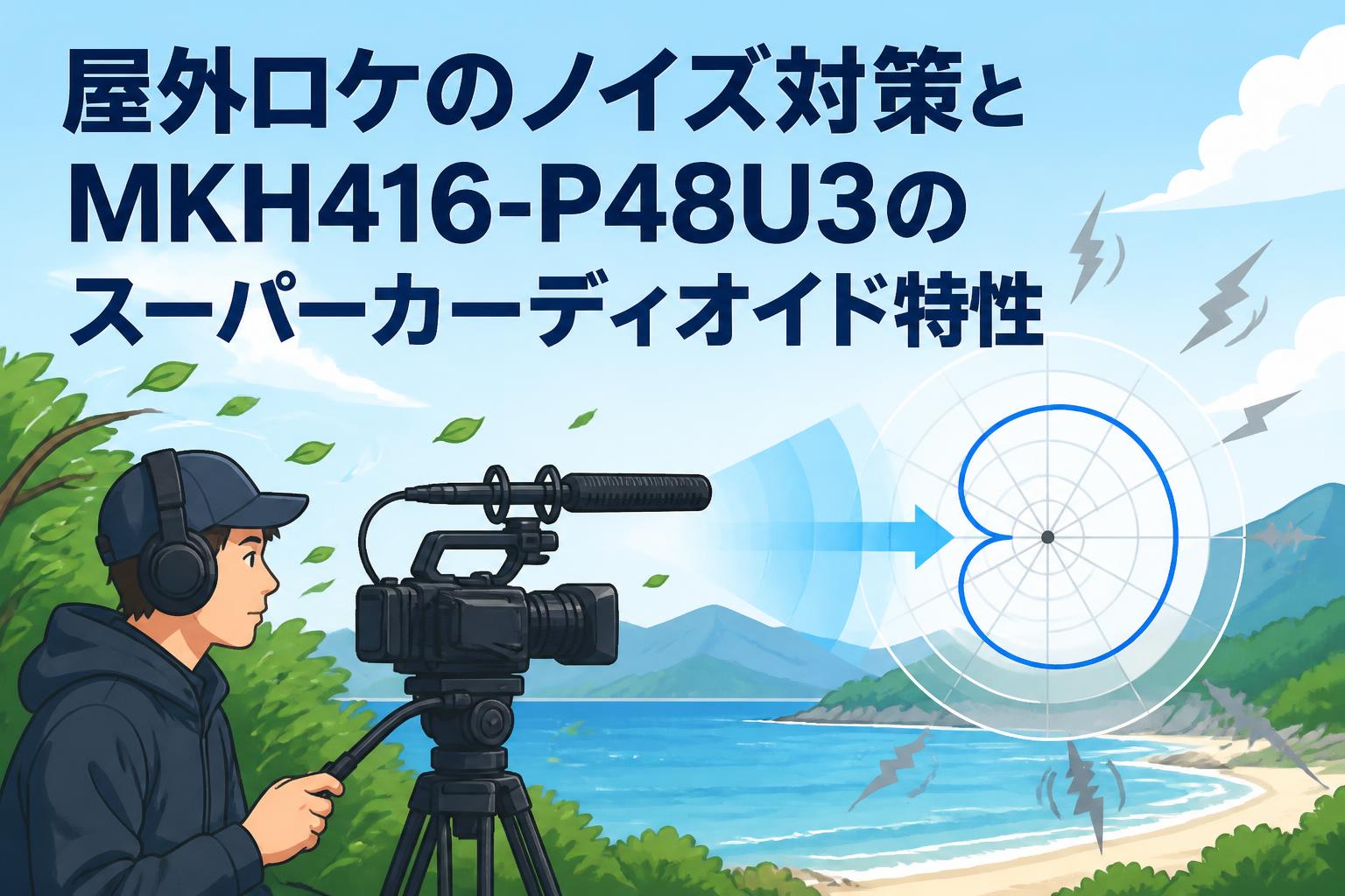 屋外ロケのノイズ対策とMKH416-P48U3のスーパーカーディオイド特性