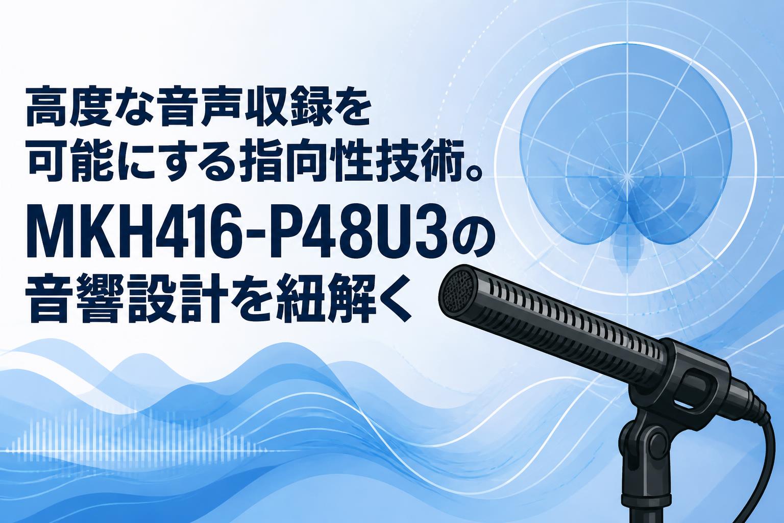 高度な音声収録を可能にする指向性技術。MKH416-P48U3の音響設計を紐解く