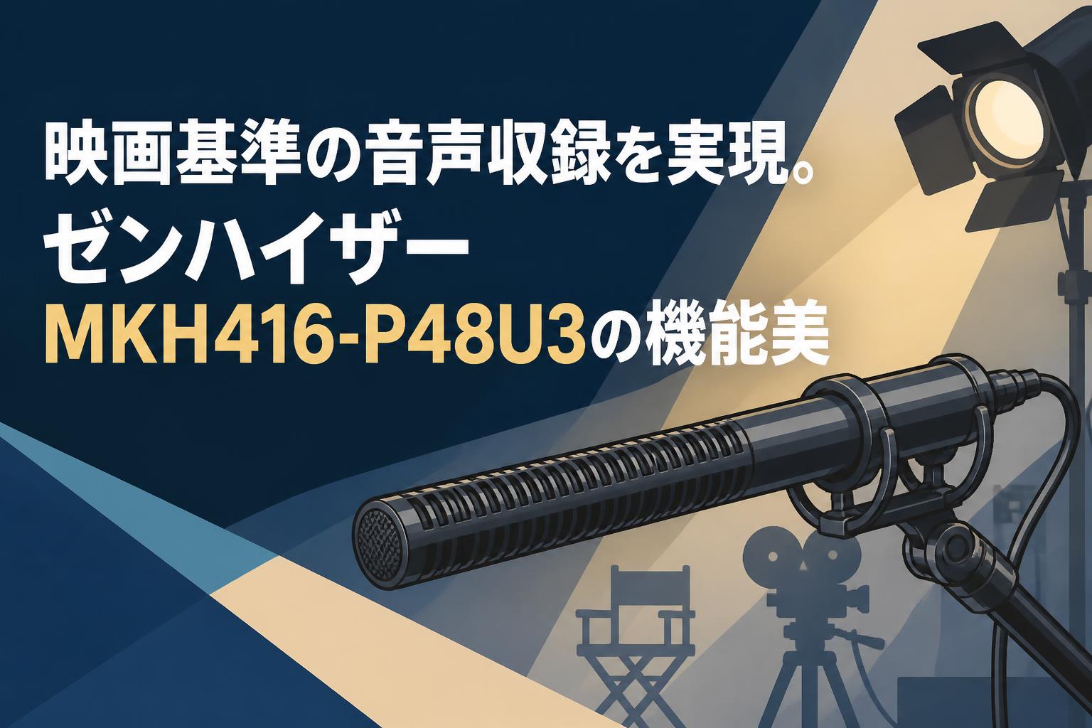 映画基準の音声収録を実現。ゼンハイザーMKH416-P48U3の機能美