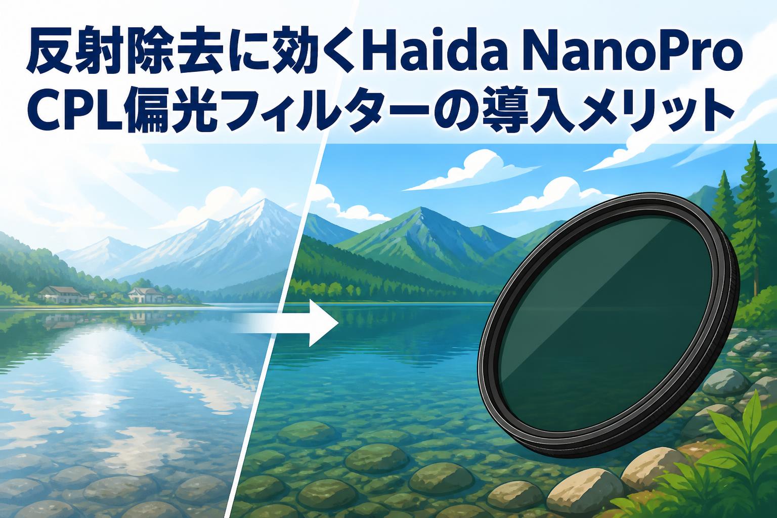 反射除去に効くHaida NanoPro CPL偏光フィルターの導入メリット