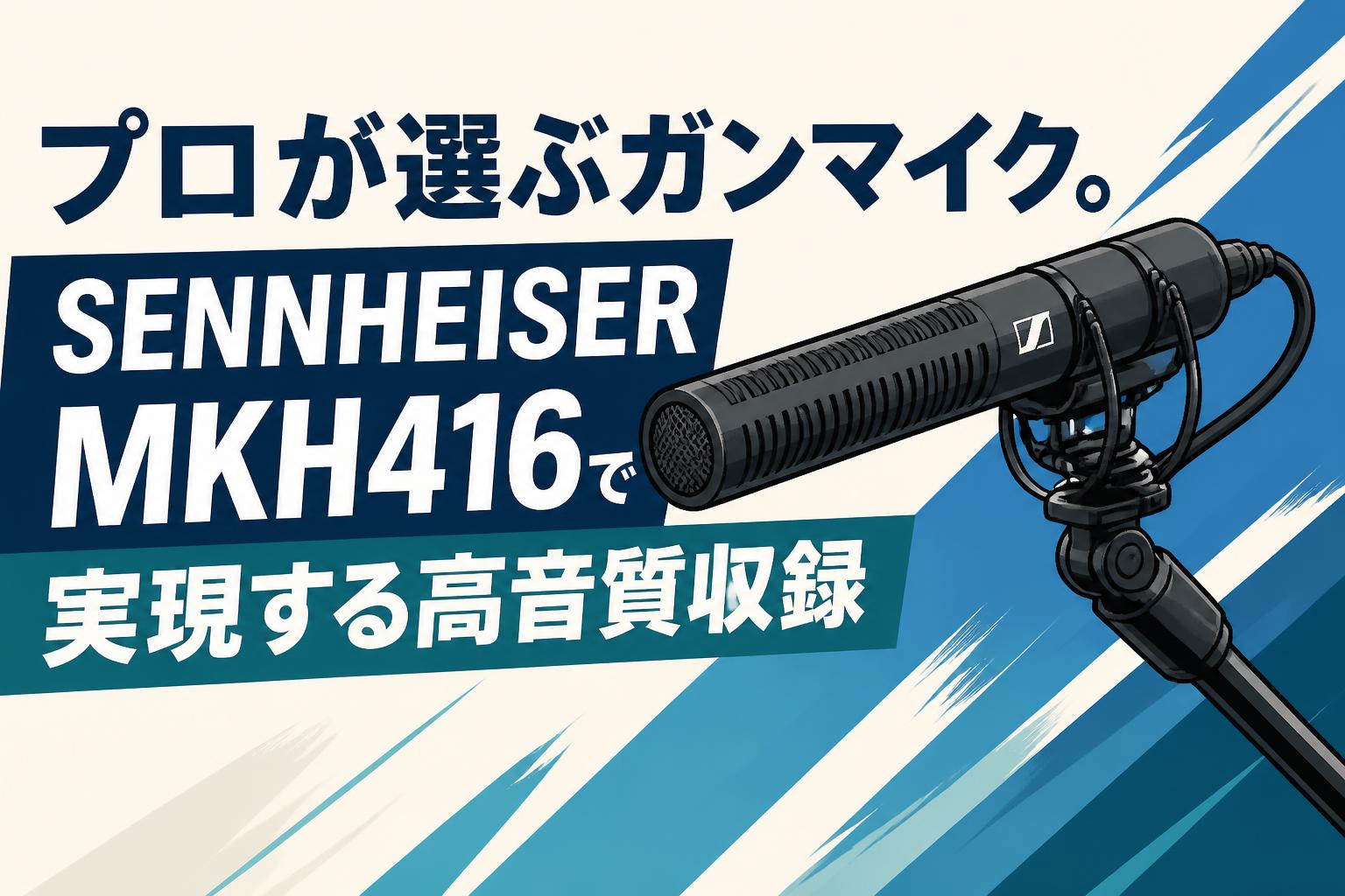プロが選ぶガンマイク。SENNHEISER MKH416で実現する高音質収録