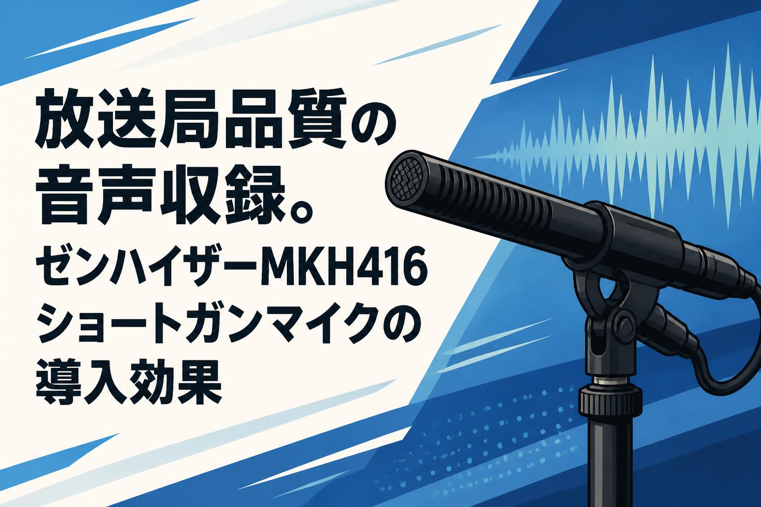 放送局品質の音声収録。ゼンハイザーMKH416ショートガンマイクの導入効果