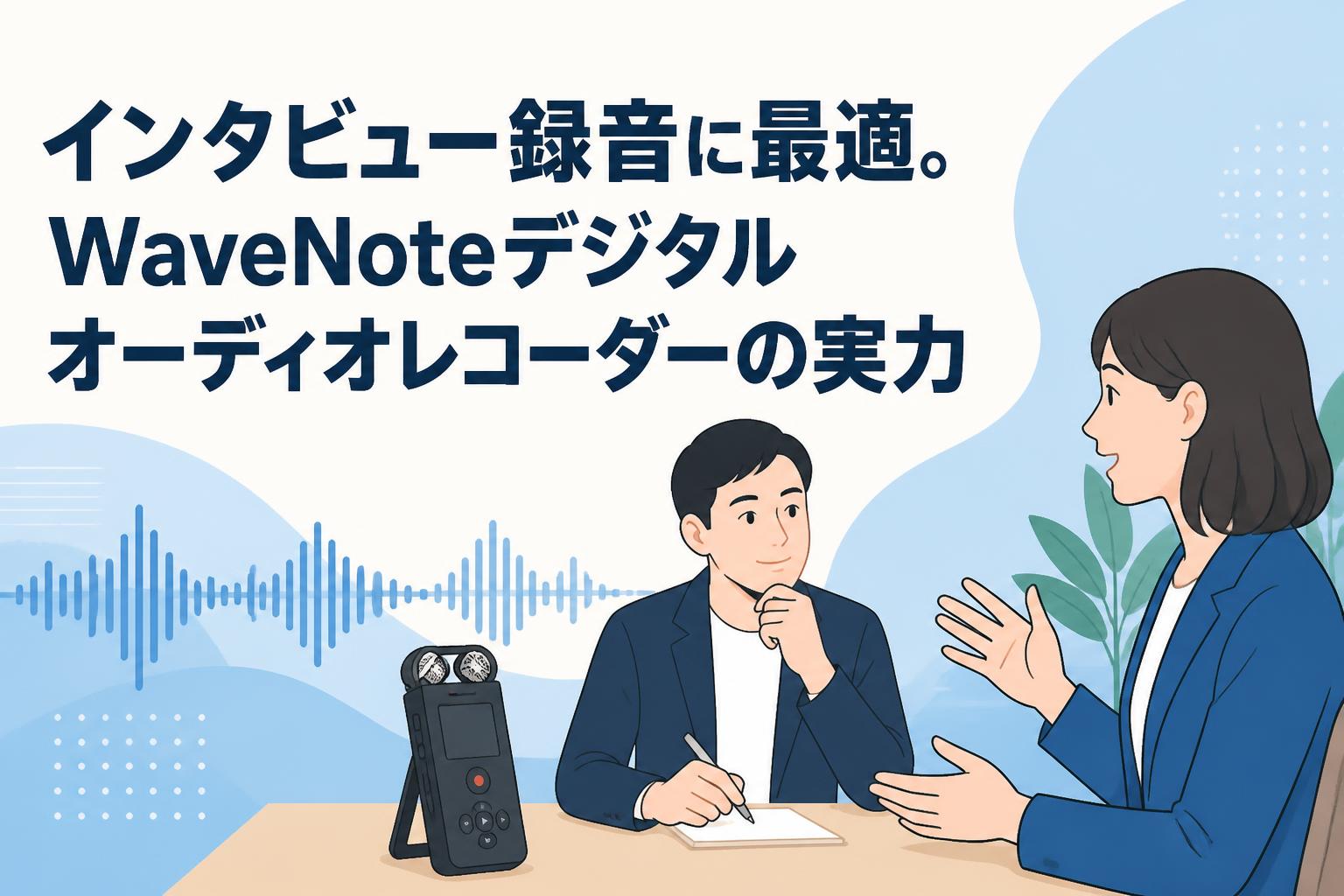 インタビュー録音に最適。WaveNoteデジタルオーディオレコーダーの実力