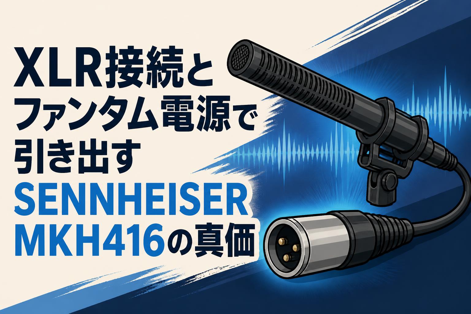 XLR接続とファンタム電源で引き出すSENNHEISER MKH416の真価