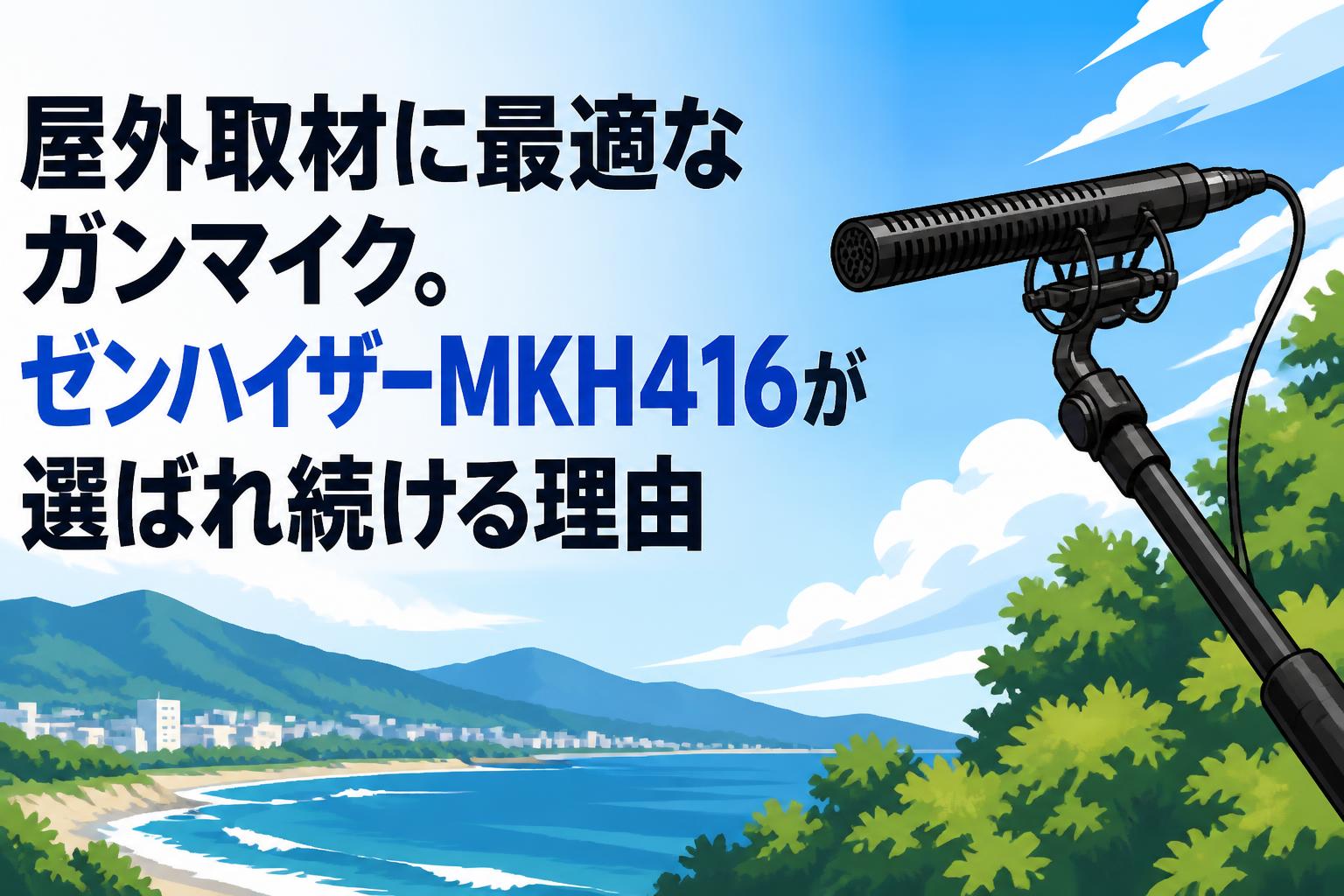 屋外取材に最適なガンマイク。ゼンハイザーMKH416が選ばれ続ける理由