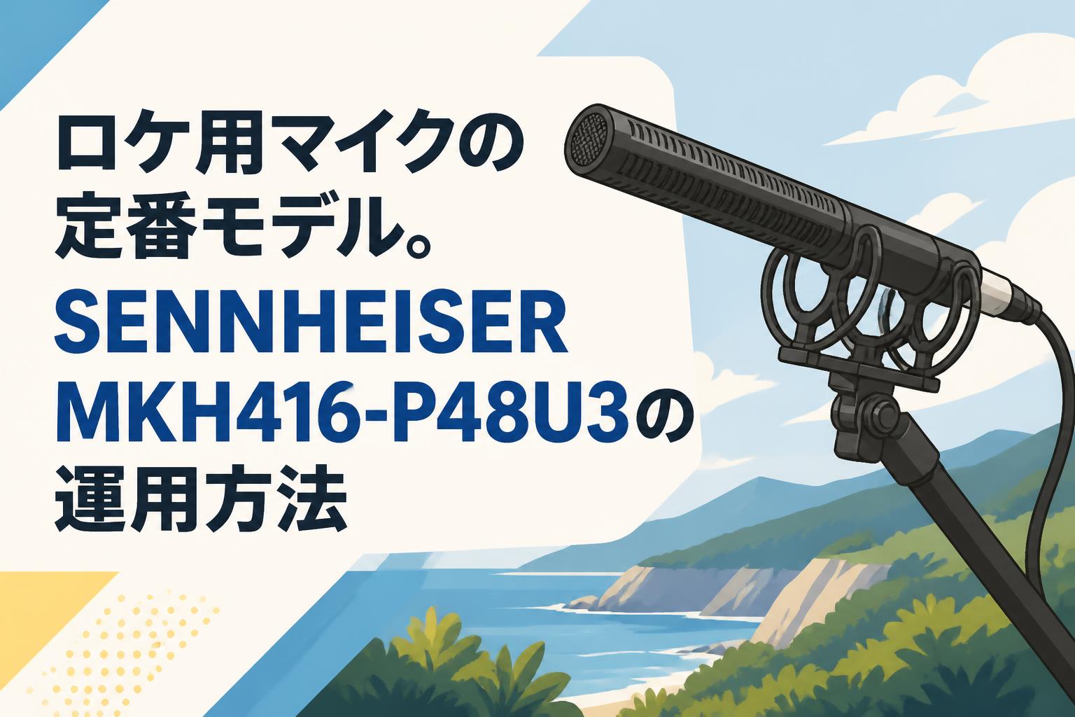 ロケ用マイクの定番モデル。SENNHEISER MKH416-P48U3の運用方法
