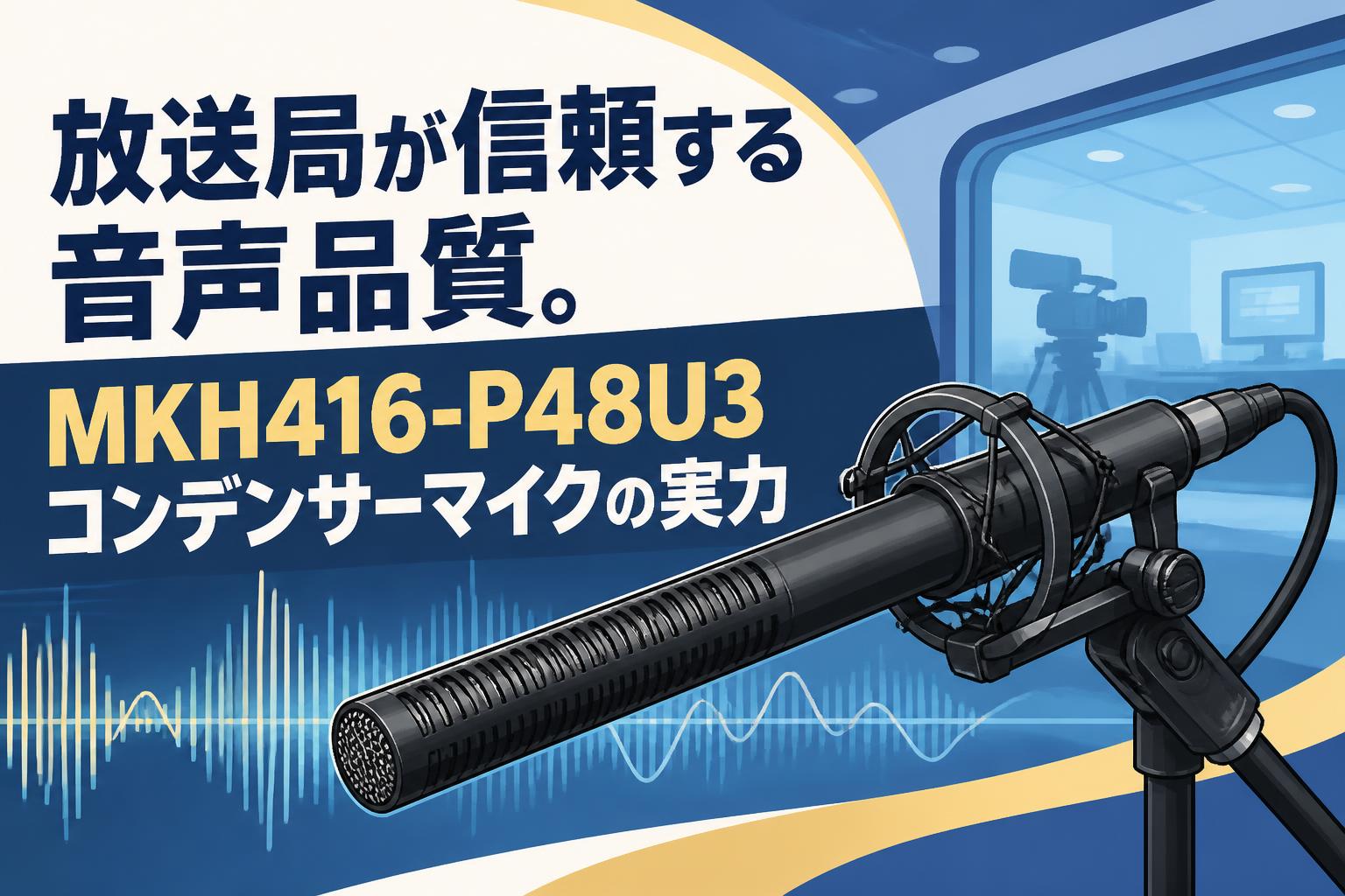 放送局が信頼する音声品質。MKH416-P48U3コンデンサーマイクの実力