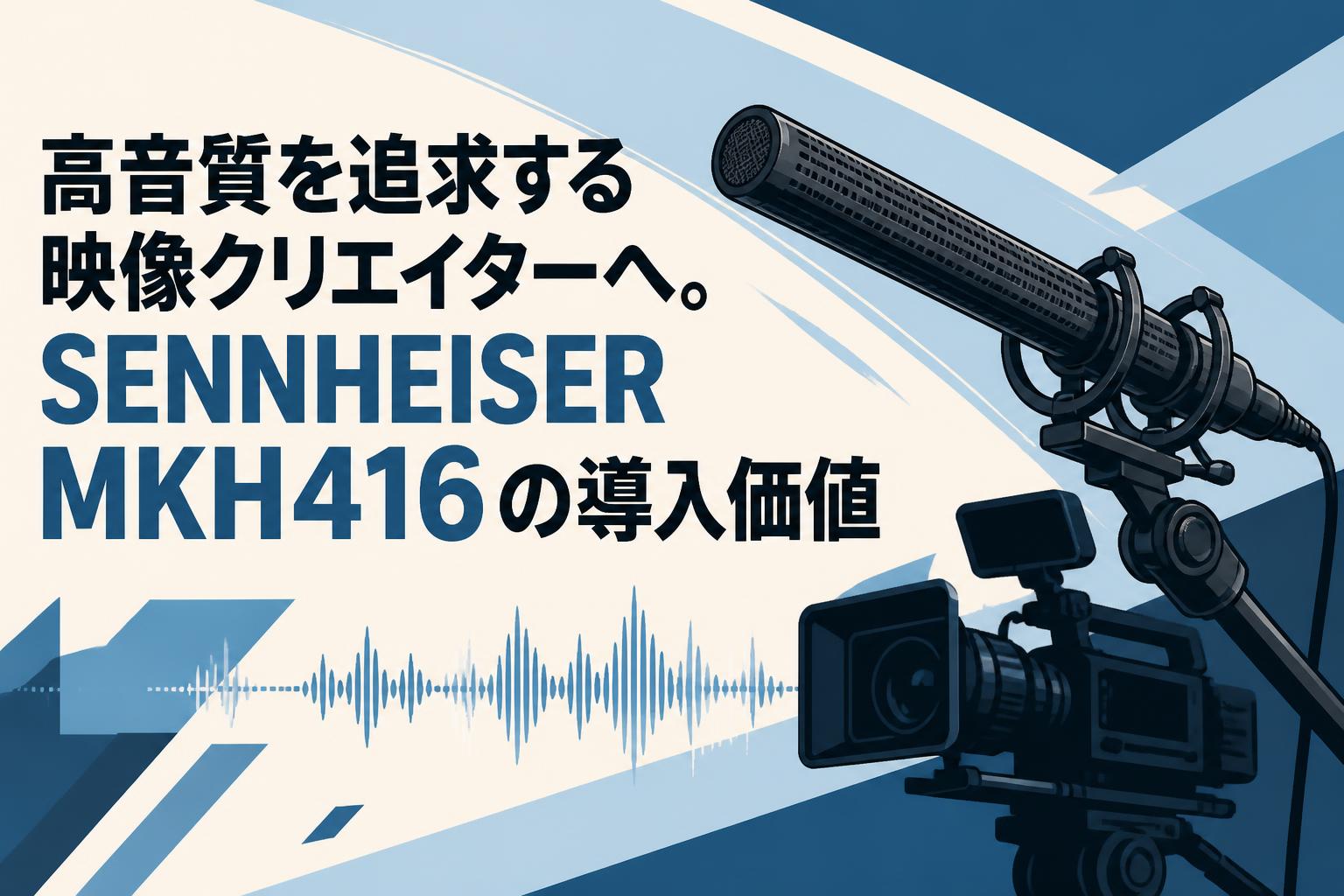 高音質を追求する映像クリエイターへ。SENNHEISER MKH416の導入価値