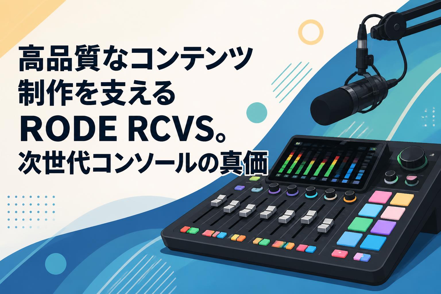 高品質なコンテンツ制作を支えるRODE RCVS。次世代コンソールの真価