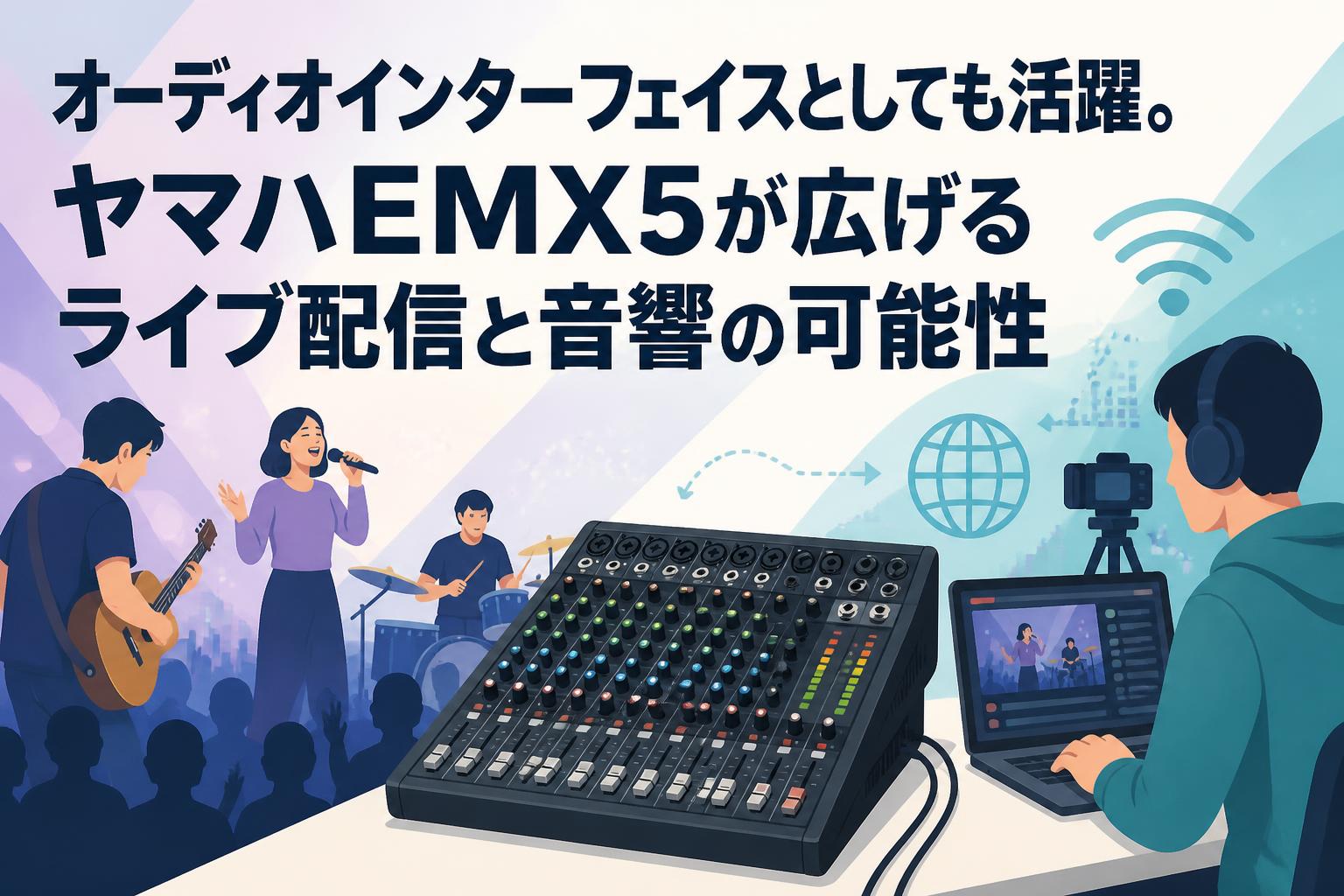 オーディオインターフェイスとしても活躍。ヤマハEMX5が広げるライブ配信と音響の可能性