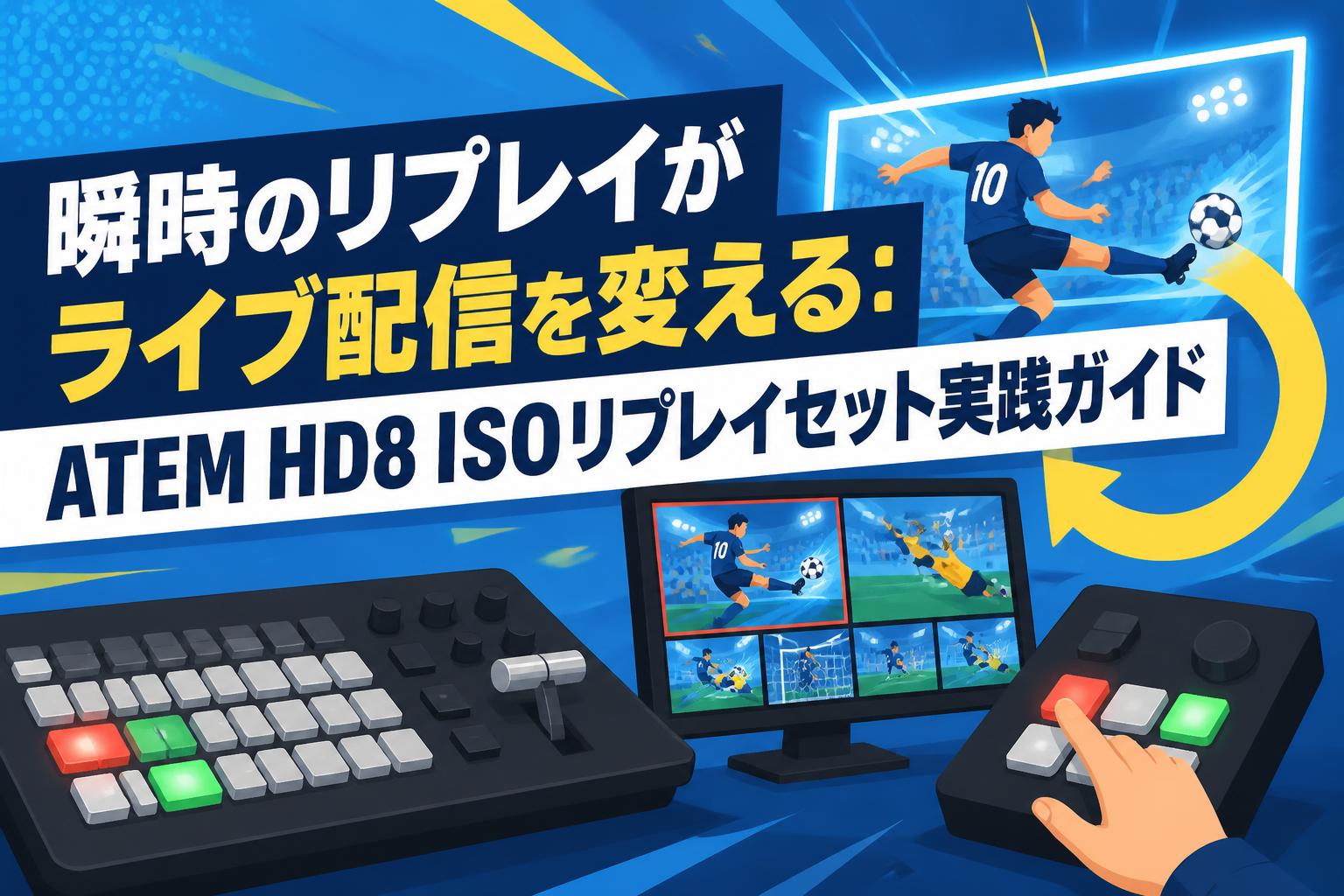 瞬時のリプレイがライブ配信を変える：ATEM HD8 ISOリプレイセット実践ガイド