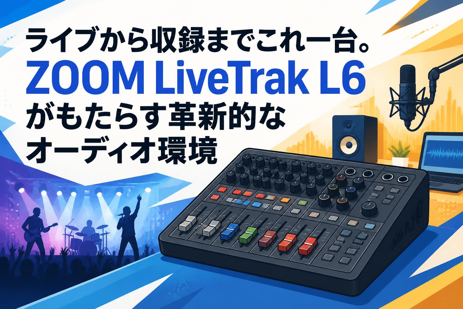 ライブから収録までこれ一台。ZOOM LiveTrak L6がもたらす革新的なオーディオ環境