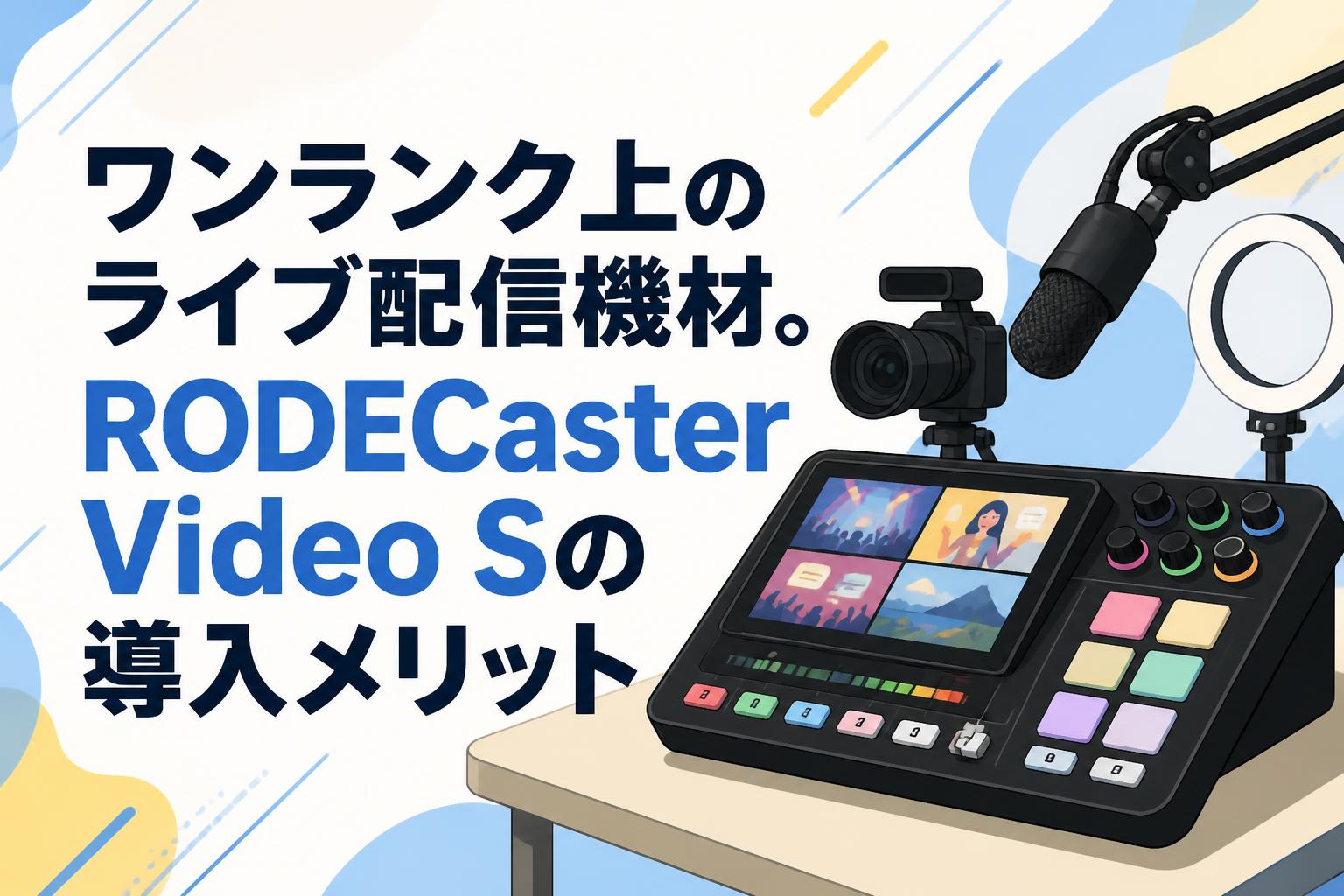ワンランク上のライブ配信機材。RODECaster Video Sの導入メリット