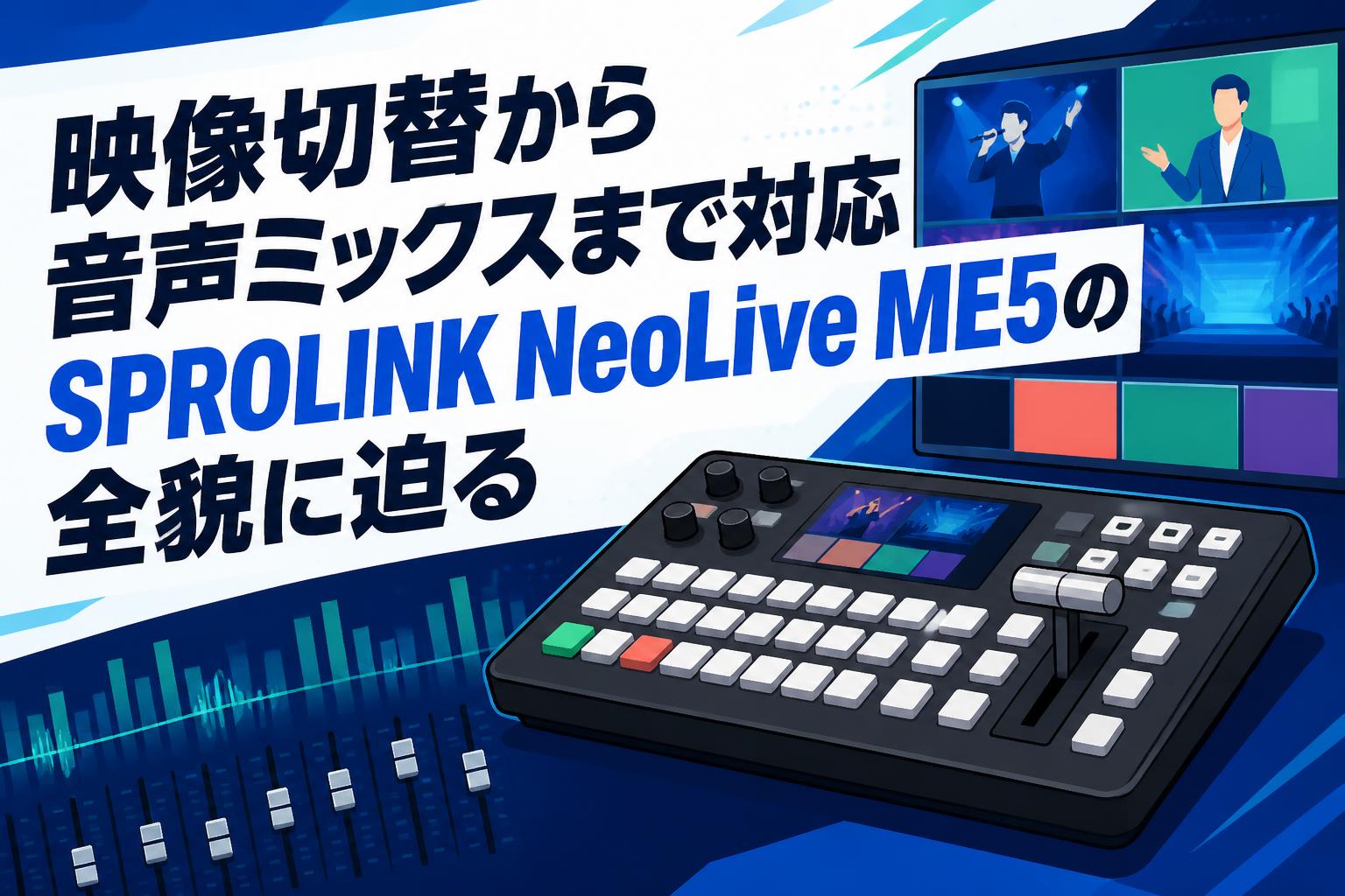 映像切替から音声ミックスまで対応。SPROLINK NeoLive ME5の全貌に迫る