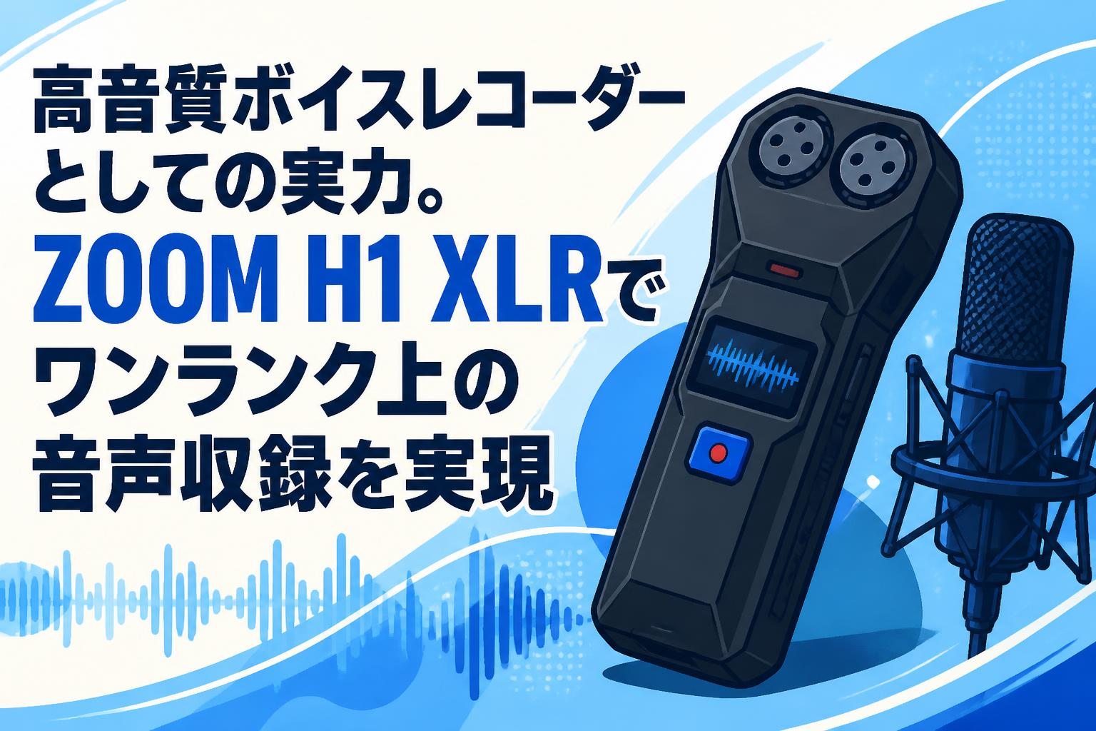 高音質ボイスレコーダーとしての実力。ZOOM H1 XLRでワンランク上の音声収録を実現