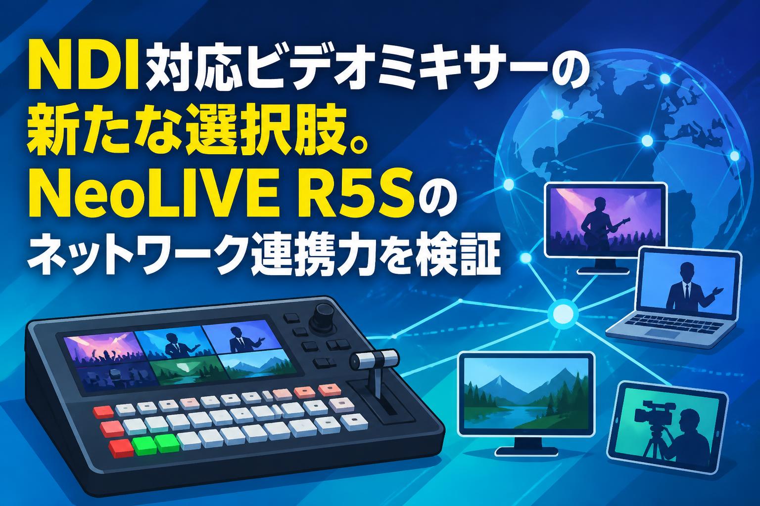 NDI対応ビデオミキサーの新たな選択肢。NeoLIVE R5Sのネットワーク連携力を検証