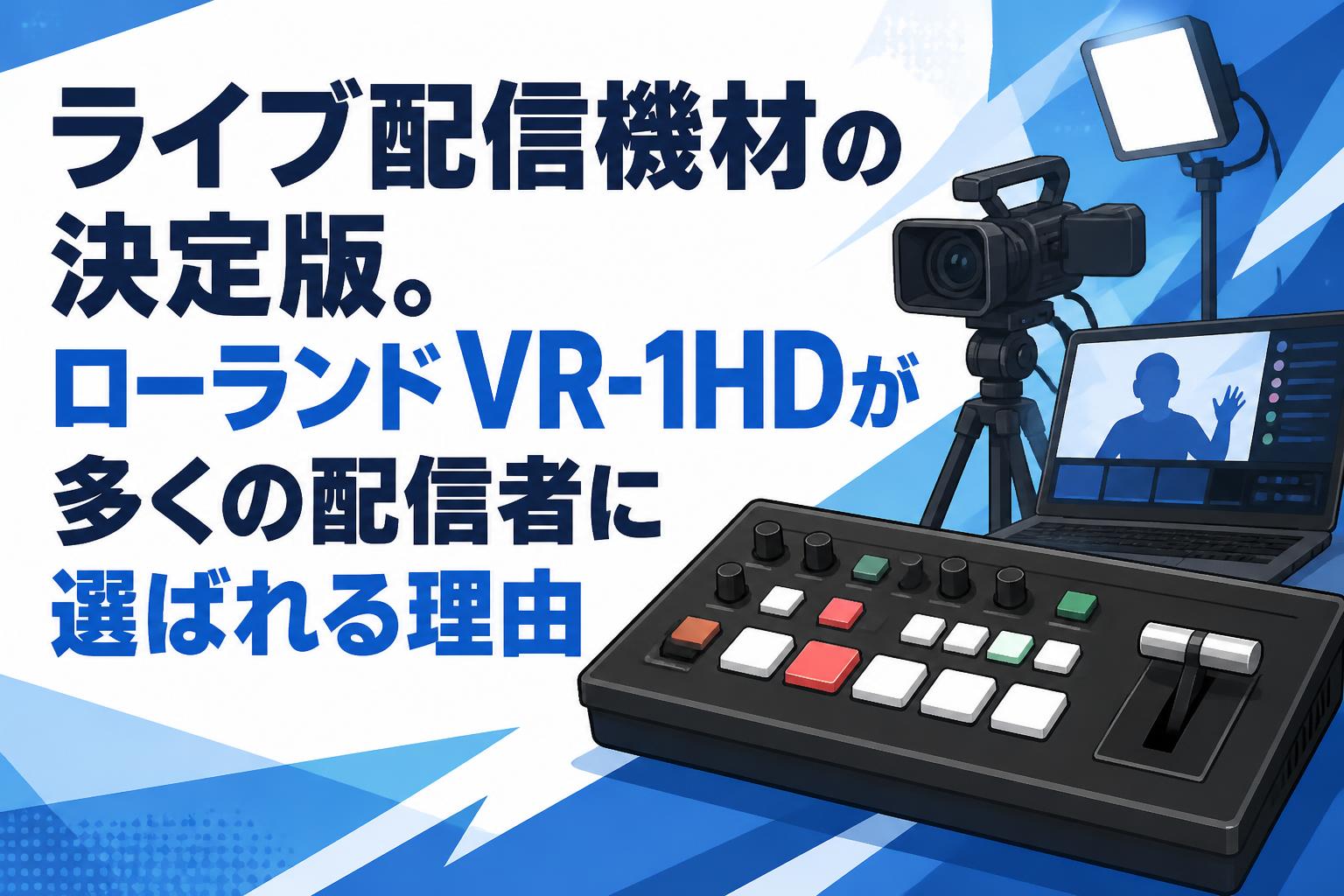 ライブ配信機材の決定版。ローランドVR-1HDが多くの配信者に選ばれる理由