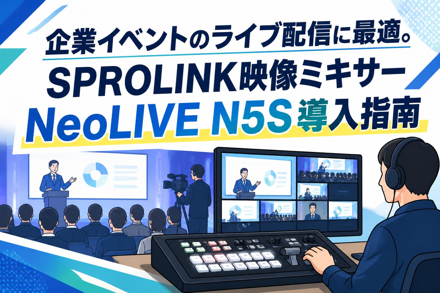 企業イベントのライブ配信に最適。SPROLINK映像ミキサーNeoLIVE N5S導入指南