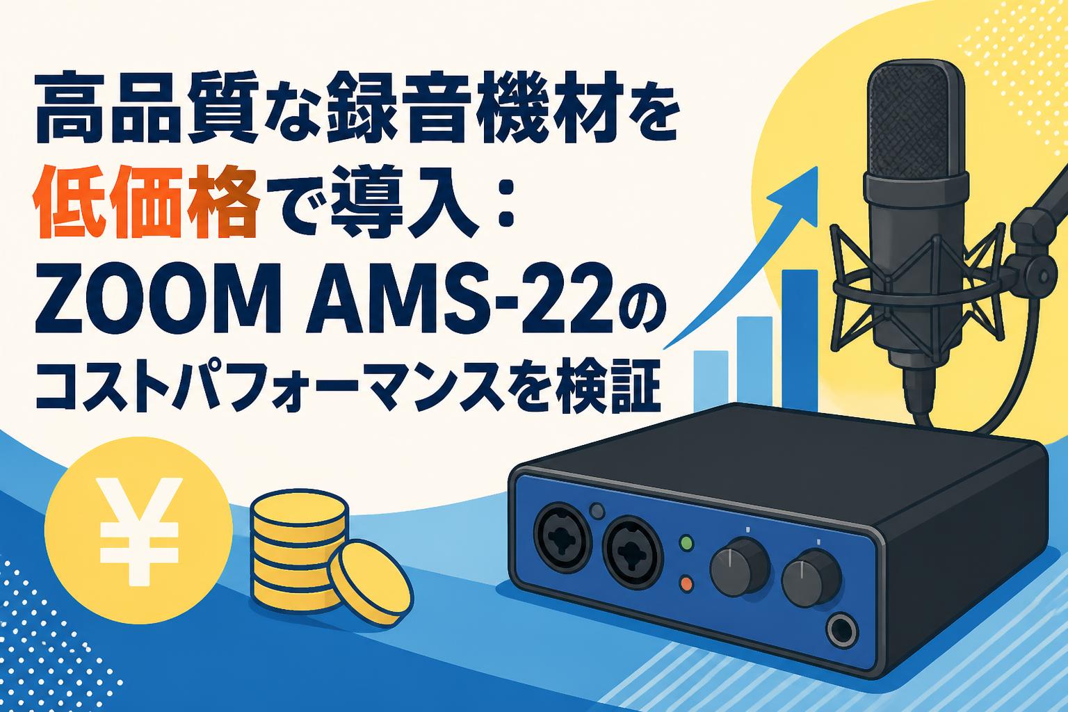 高品質な録音機材を低価格で導入：ZOOM AMS-22のコストパフォーマンスを検証