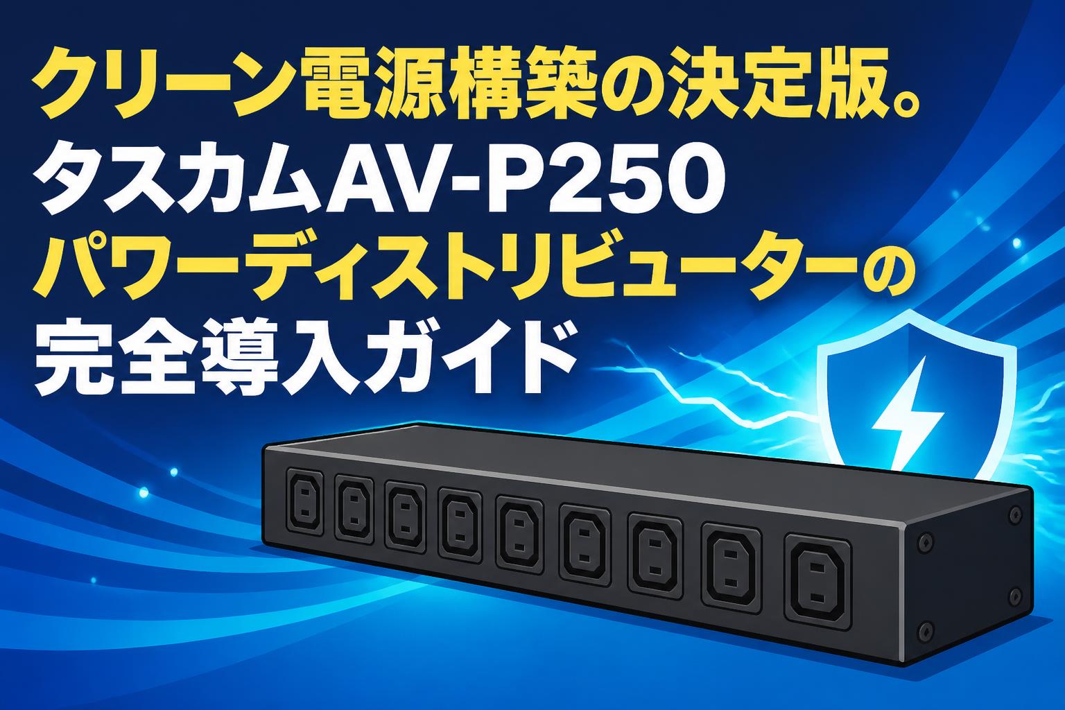 クリーン電源構築の決定版。タスカムAV-P250パワーディストリビューターの完全導入ガイド