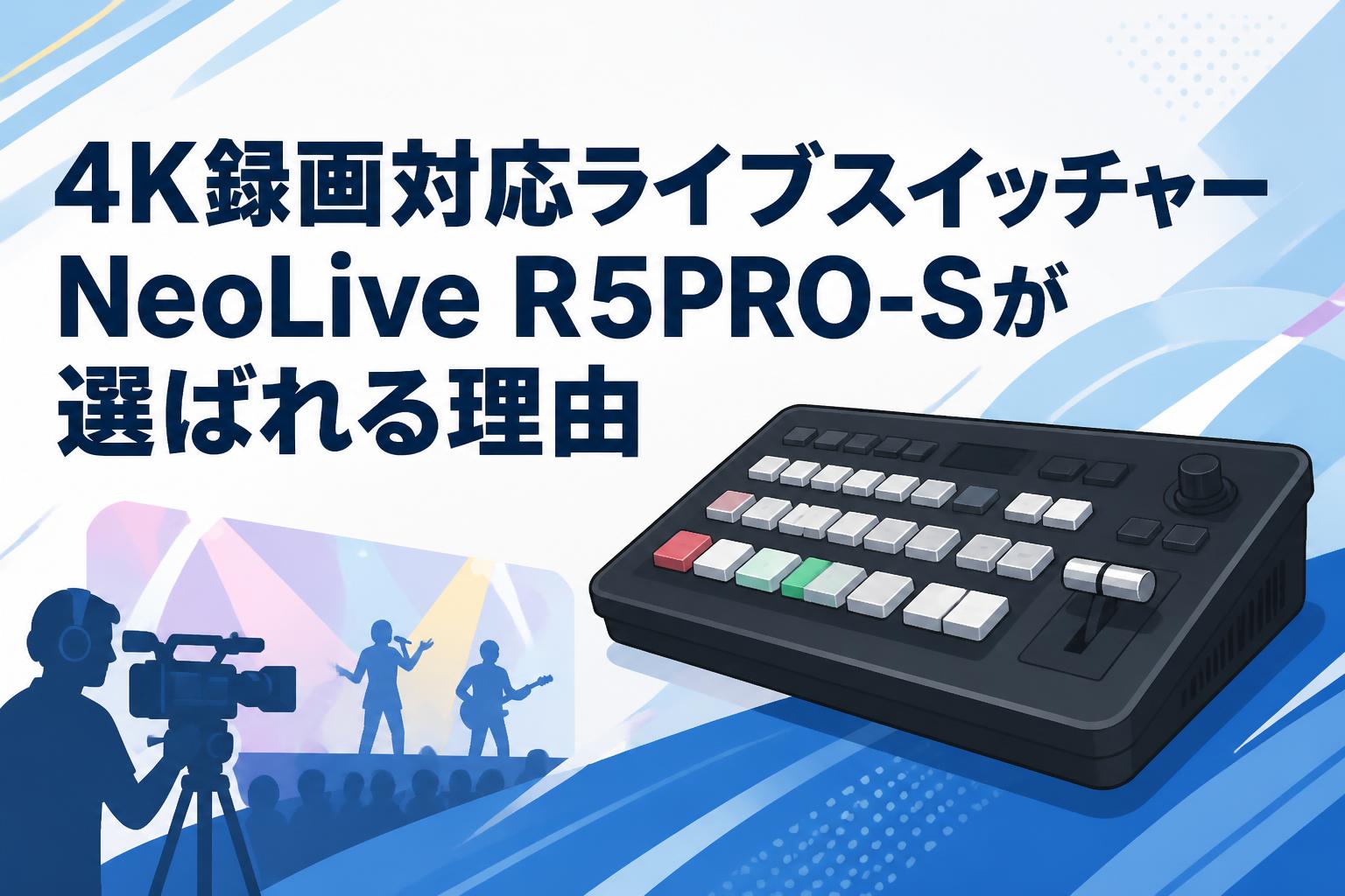 4K録画対応ライブスイッチャーNeoLive R5PRO-Sが選ばれる理由