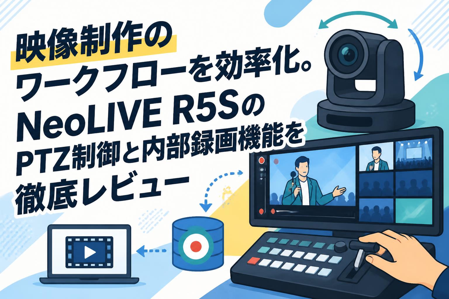 映像制作のワークフローを効率化。NeoLIVE R5SのPTZ制御と内部録画機能を徹底レビュー