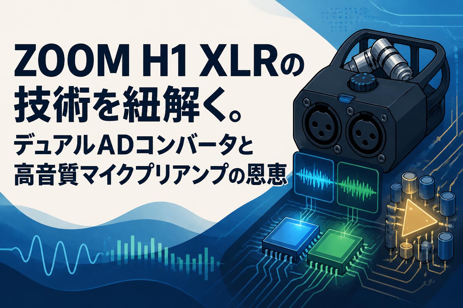 ZOOM H1 XLRの技術を紐解く。デュアルADコンバータと高音質マイクプリアンプの恩恵