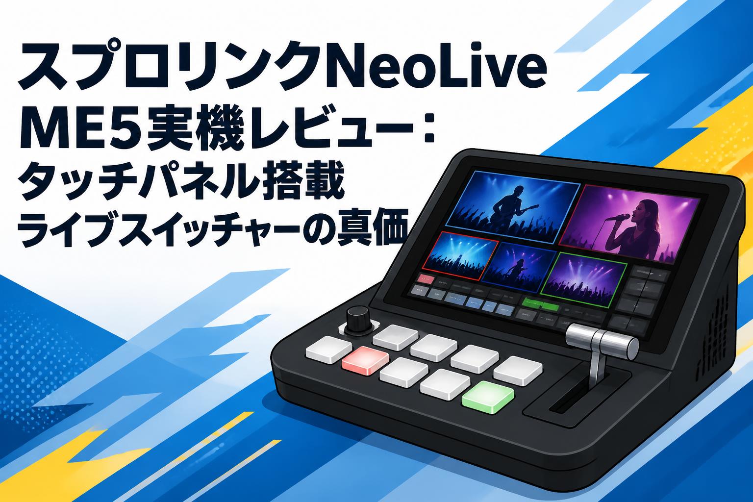 スプロリンクNeoLive ME5実機レビュー：タッチパネル搭載ライブスイッチャーの真価