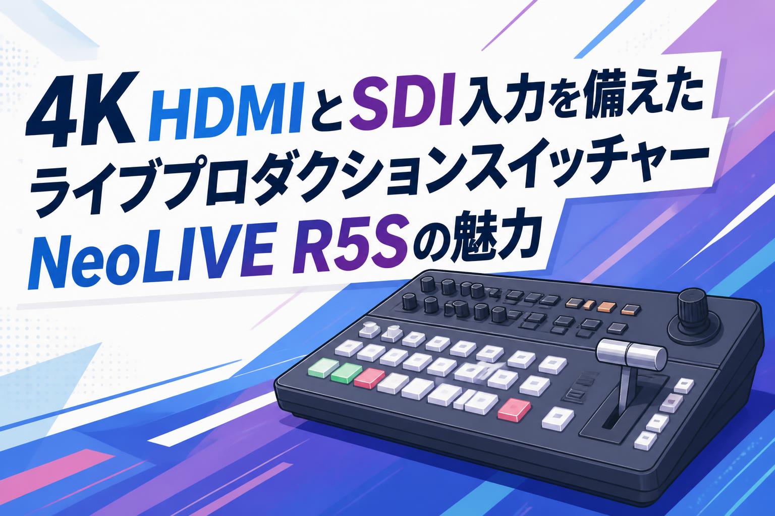 4K HDMIとSDI入力を備えたライブプロダクションスイッチャーNeoLIVE R5Sの魅力