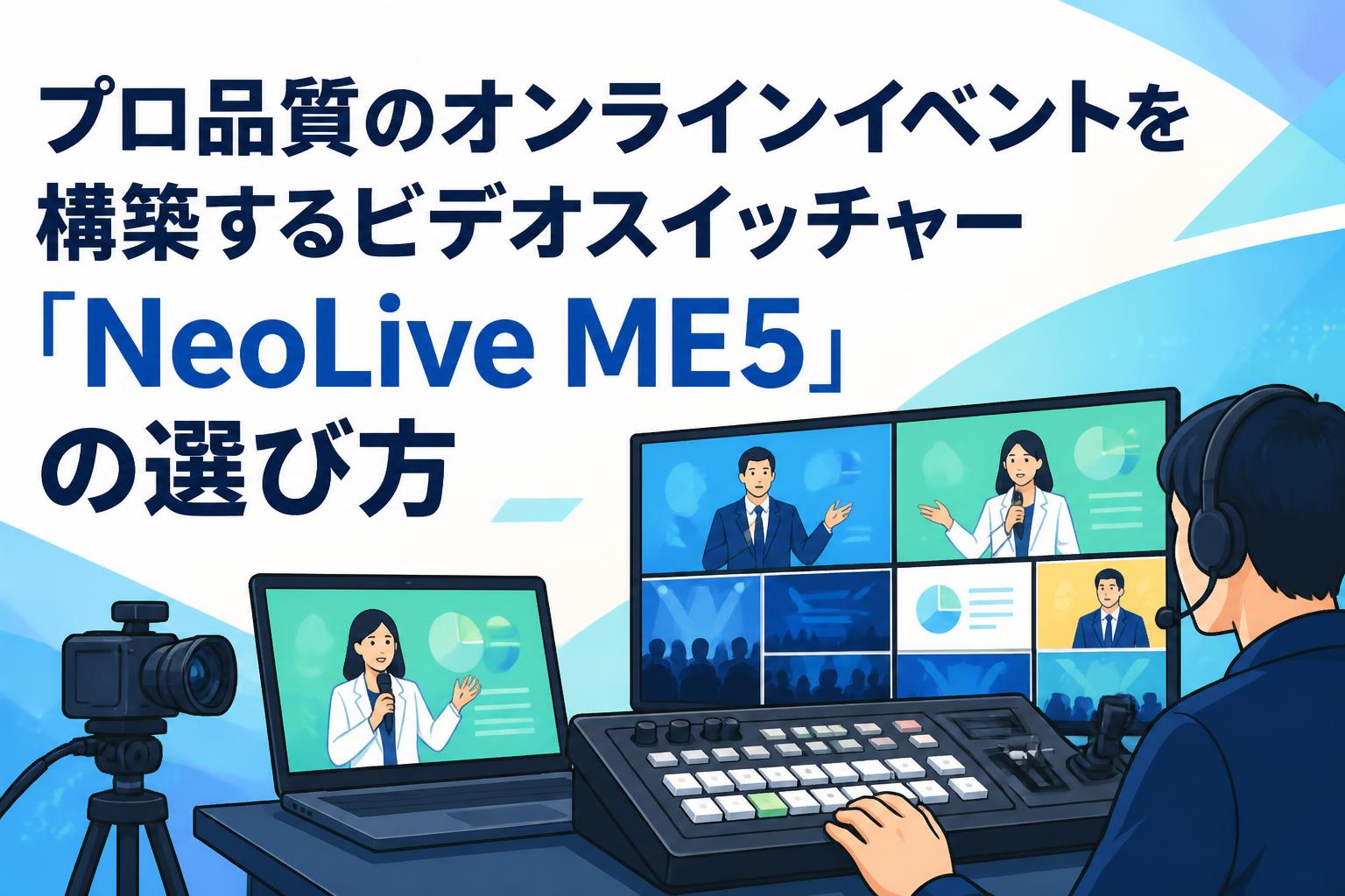 プロ品質のオンラインイベントを構築するビデオスイッチャー「NeoLive ME5」の選び方