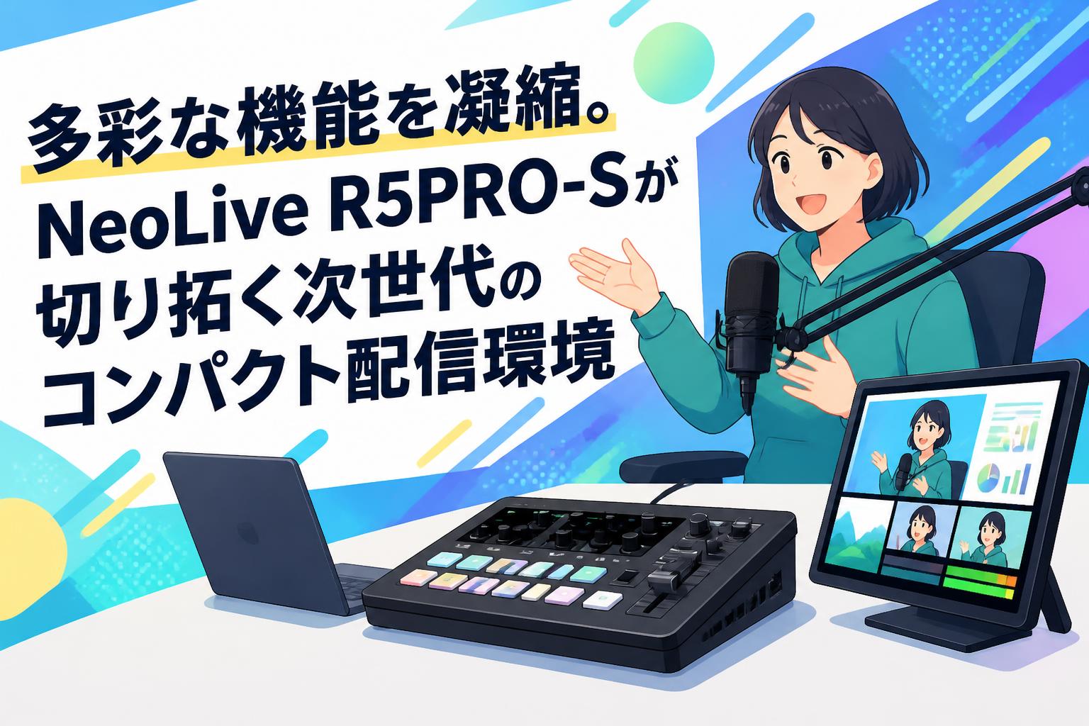 多彩な機能を凝縮。NeoLive R5PRO-Sが切り拓く次世代のコンパクト配信環境
