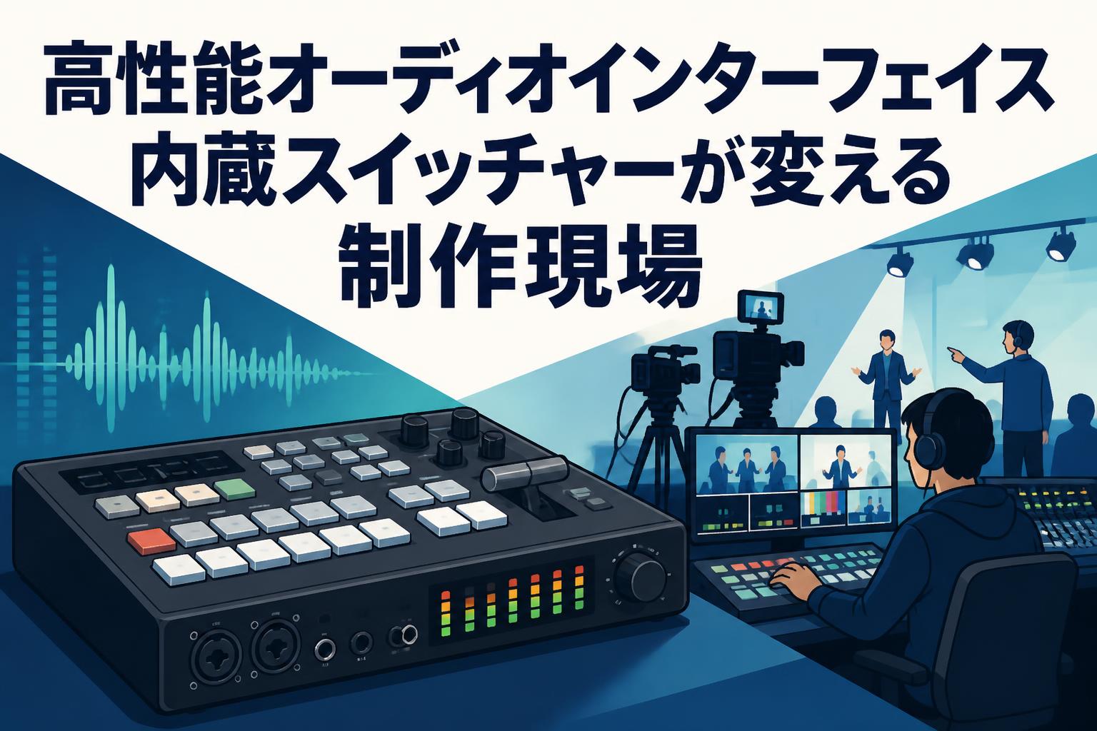 高性能オーディオインターフェイス内蔵スイッチャーが変える制作現場