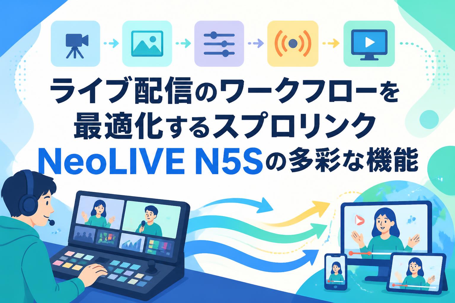 ライブ配信のワークフローを最適化するスプロリンクNeoLIVE N5Sの多彩な機能
